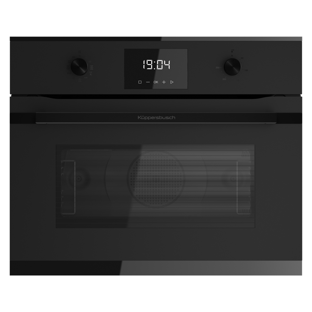 Компактный духовой шкаф с микроволнами MattBlack Kuppersbusch CBM 6330.0 KSM6 