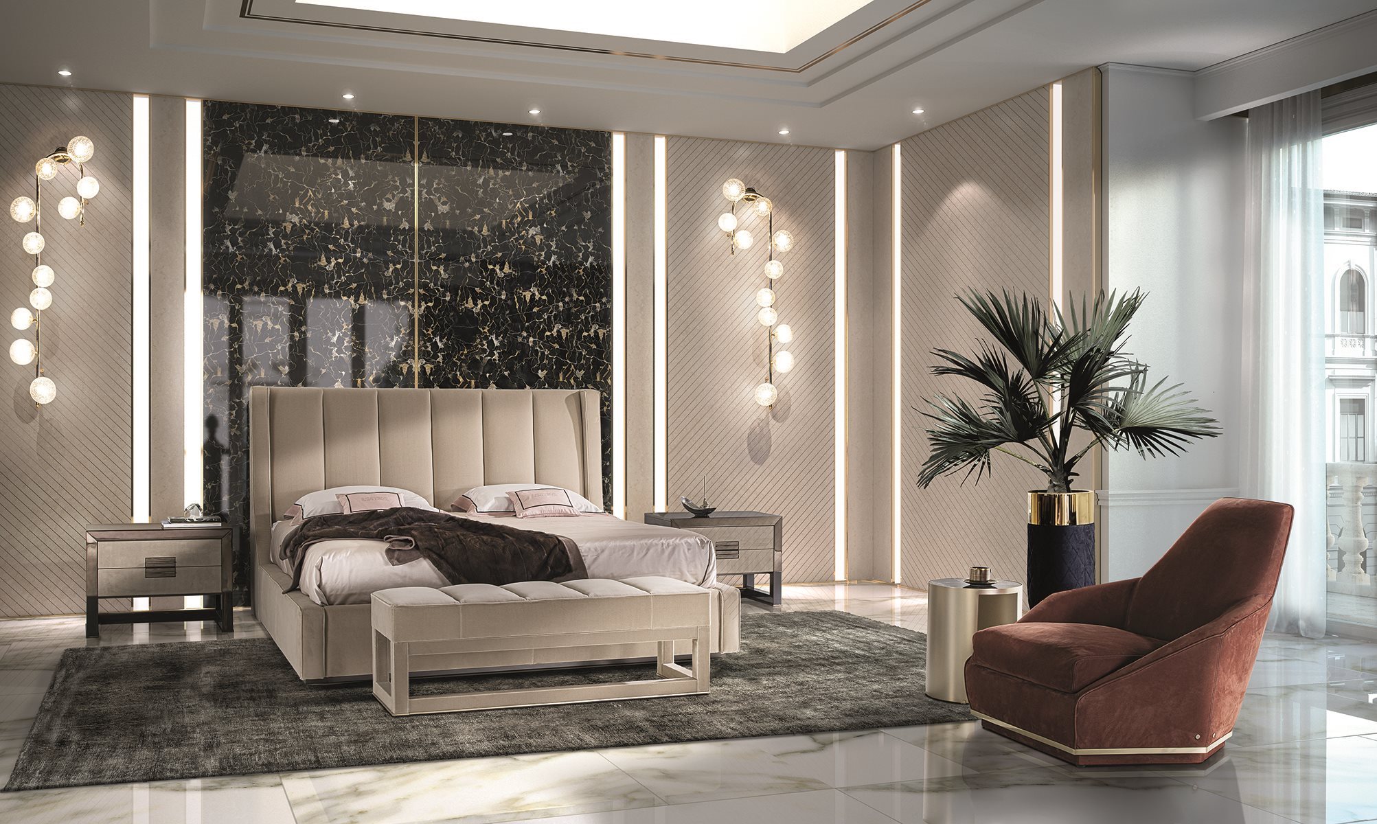 Кровать Фабрика LONGHI Kubrick Bed 