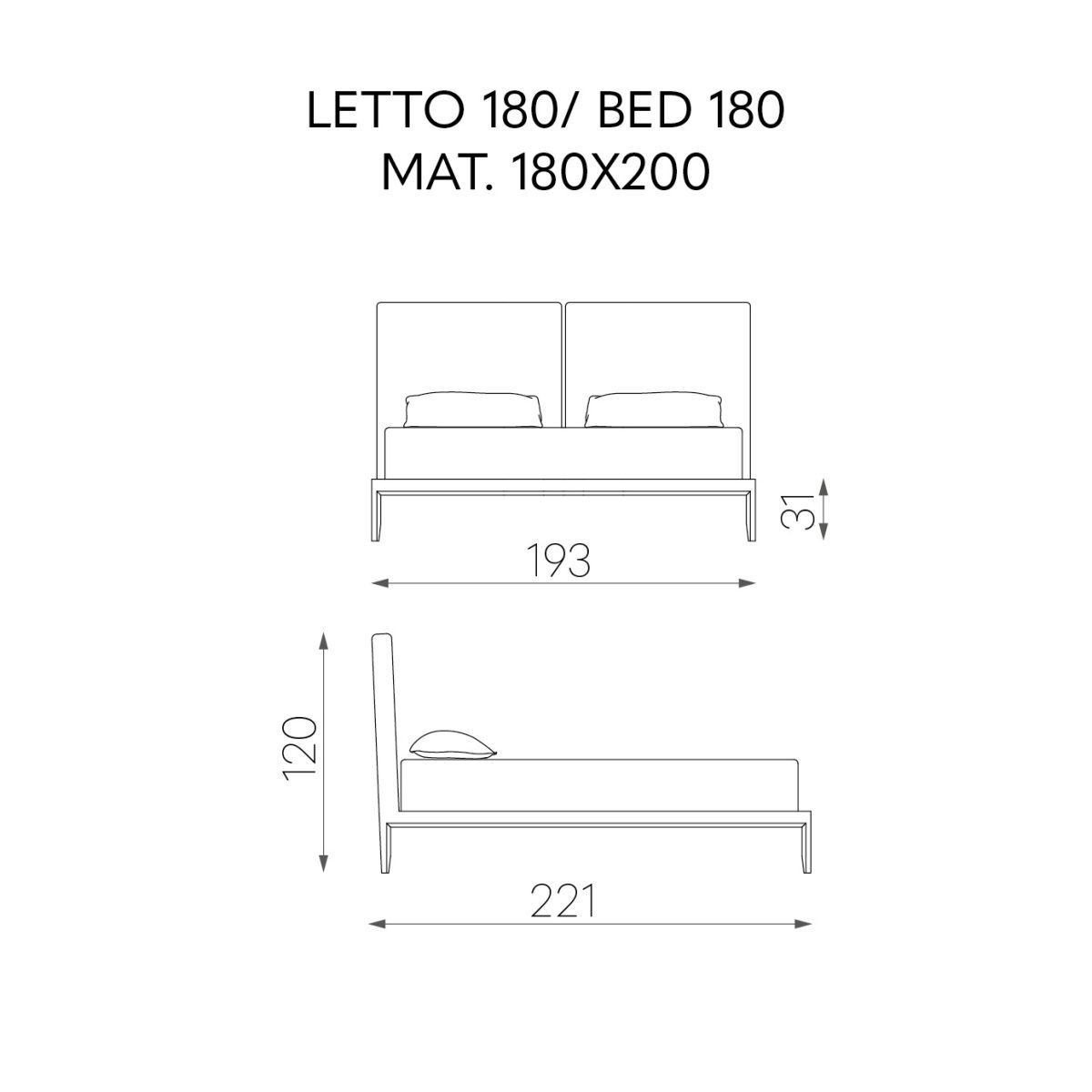 Кровать Фабрика TOSCONOVA dedar bed 
