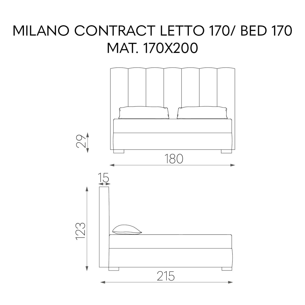 Кровать Фабрика TOSCONOVA Milano contract 