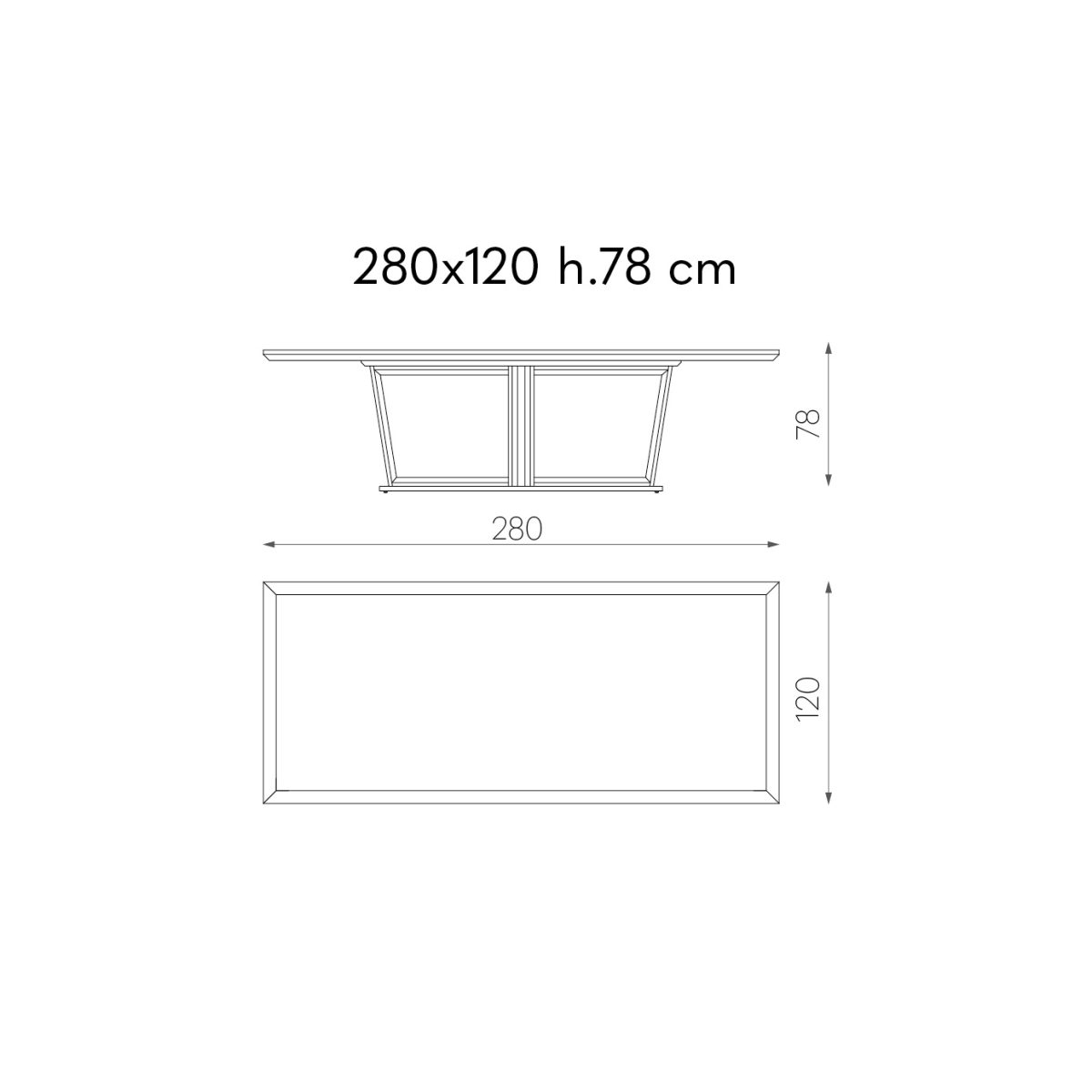 Стол Фабрика TOSCONOVA Diamond 220-280 table 