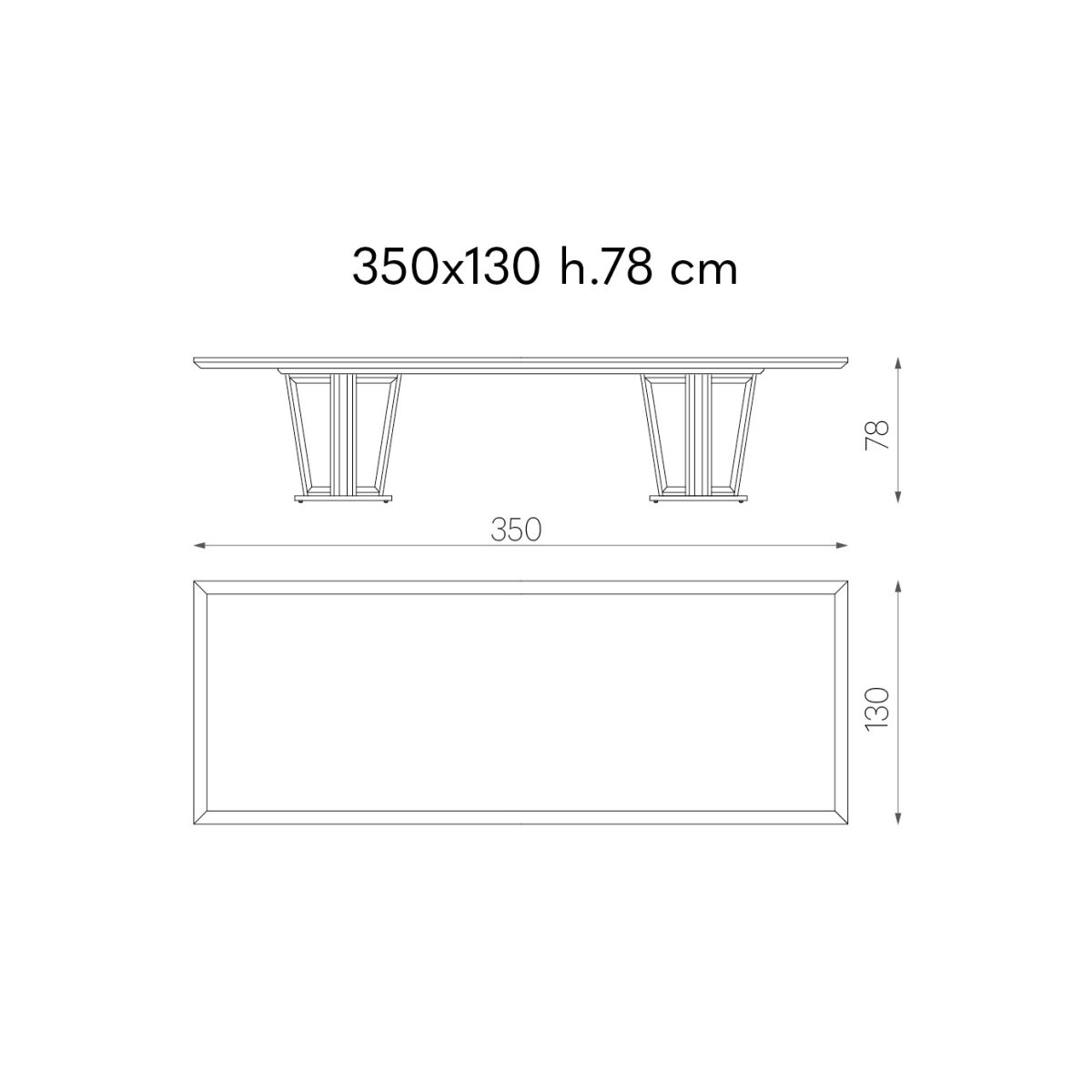 Стол Фабрика TOSCONOVA Diamond 350-400-500 table 